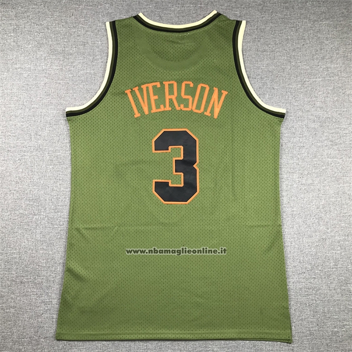 Maglia Philadelphia 76ers Allen Iverson #3 Mitchell & Ness 1996-97 Verde